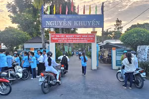 An Giang có 76 Trường THPT có học sinh đỗ tốt nghiệp 100%. Ảnh: Trọng Nhân.