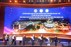 An Giang đón bằng UNESCO ghi danh Lễ hội Vía Bà Chúa Xứ núi Sam. (Ảnh: Trọng Nhân).