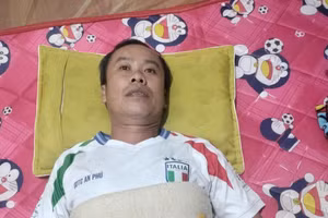 Thầy giáo Nguyễn Thành Phú bệnh suy tim nặng cần đặt máy trợ tim duy trì mạng sống.