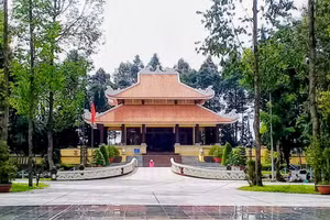 Đền thờ Chủ tịch Tôn Đức Thắng (xã Mỹ Hòa Hưng, tỉnh An Giang). Ảnh: Trọng Nhân.