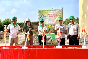 Xã Ô Lâm (tỉnh An Giang) khởi công Dự án Nhà vệ sinh học đường. 