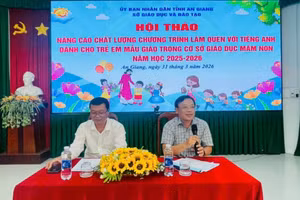 Đại diện lãnh đạo Sở GD&ĐT tỉnh An Giang chủ trì Hội thảo.