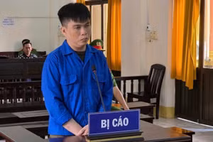 Lê Minh Châu bị phạt 7 năm tù về tội làm giả giấy tờ đất chiếm đoạt tiền. Ảnh: Văn Vũ.