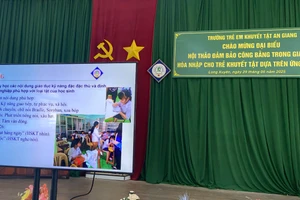 An Giang triển khai giáo dục hòa nhập cho trẻ khuyết tật. Ảnh: Trọng Nhân.