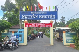 Kỳ thi tuyển sinh vào lớp 10 ở An Giang diễn ra an toàn, nghiêm túc, đúng quy chế. (Ảnh: Trọng Nhân)