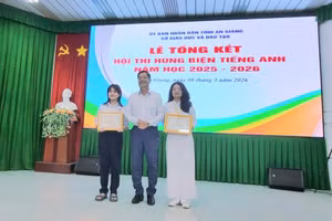 Tổng kết trao giải Hội thi hùng biện tiếng Anh dành cho học sinh phổ thông tỉnh An Giang năm học 2025 - 2026.
