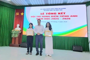 Tổng kết trao giải Hội thi hùng biện tiếng Anh dành cho học sinh phổ thông tỉnh An Giang năm học 2025 - 2026.