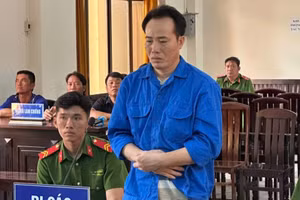 Bị cáo Trần Văn Thanh tại phiên tòa.