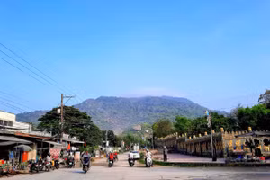 Đường về xã Cô Tô, tỉnh An Giang. Ảnh: Trọng Nhân.