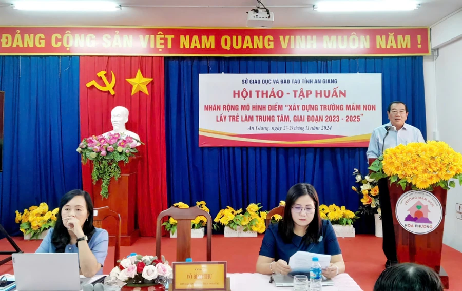 Sở GD&ĐT An Giang tập huấn nhân rộng mô hình điểm "Xây dựng trường mầm non lấy trẻ làm trung tâm" giai đoạn 2023-2025.