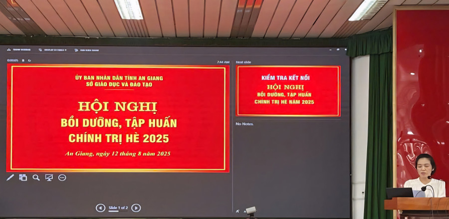 Ngành Giáo dục An Giang bồi dưỡng chính trị hè năm 2025 cho cán bộ, giáo viên, nhân viên.