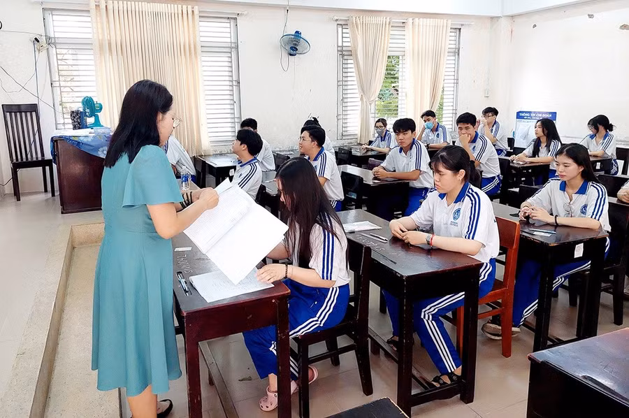 An Giang tổ chức thi thử Kỳ thi tốt nghiệp THPT năm 2025. (Ảnh: H.H)