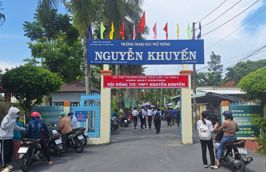 An Giang có hơn 21.400 thí sinh đăng ký dự thi tuyển sinh vào lớp 10 THPT năm học 2025 - 2026. (Ảnh: Trọng Nhân) 