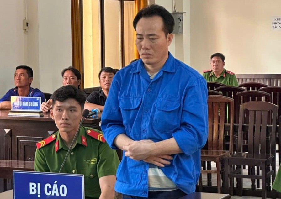 Bị cáo Trần Văn Thanh tại phiên tòa.