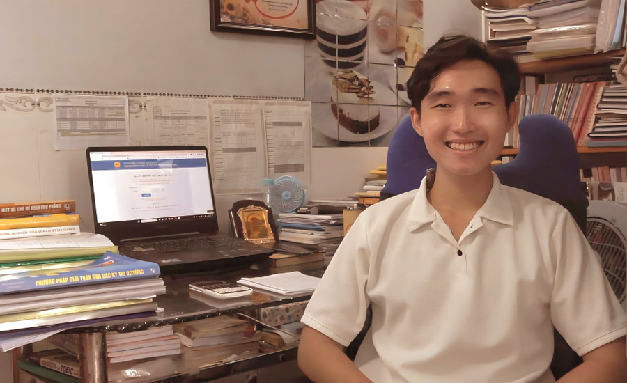 Nam sinh Phan Thành Sang đạt điểm cao nhất tỉnh Tổ hợp môn KHTH với 53,45 điểm Kỳ thi tốt nghiệp THPT năm 2023. Ảnh: NTCC. 7sang.jpg