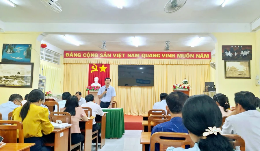 Ngành Giáo dục huyện Thoại Sơn (An Giang) khai mạc Hội thi "Giáo viên Tiểu học dạy giỏi" năm học 2024 - 2025. (Ảnh: Trọng Nhân)