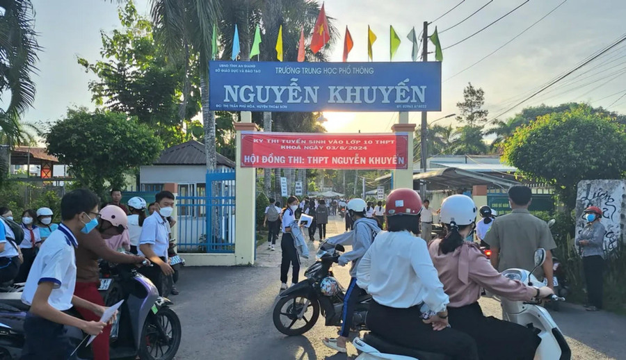 An Giang công bố điểm chuẩn tuyển sinh vào lớp 10. (Ảnh: CTV)