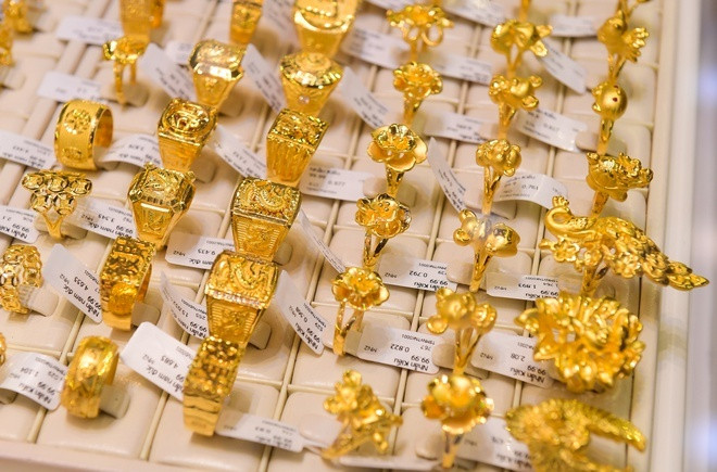 Đà tăng của vàng thế giới kéo giá vàng trong nước tăng cao. Ảnh: Việt Hùng.