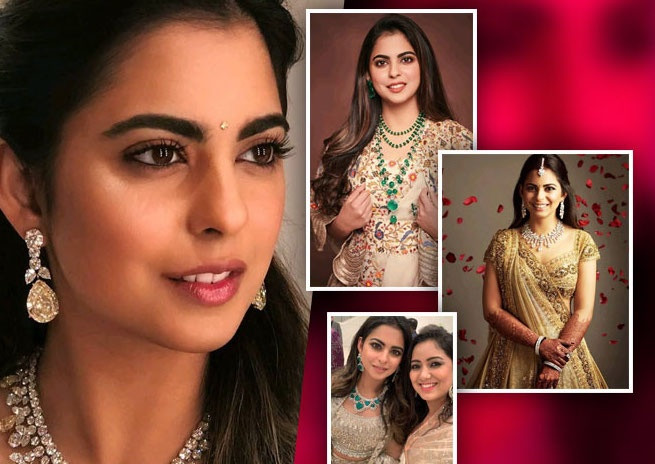 Sưu tầm trang sức: Bộ sưu tập trang sức của Isha Ambani là độc nhất vô nhị. Nữ thừa kế 28 tuổi thường không đeo vòng cổ, hoa tai hay phụ kiện đắt tiền. Tuy nhiên, những hình ảnh tại tiệc cưới và các sự kiện trước tiệc cưới của Isha cho thấy cô sở hữu bộ sưu tập trang sức có một không hai. Kim cương, ngọc bích là hai trong số những loại đá quý yêu thích của Isha và chúng được kết hợp cùng vàng. Ảnh: Her Zindagi. Sưu tầm trang sức: Bộ sưu tập trang sức của Isha Ambani là độc nhất vô nhị. Nữ thừa kế 28 tuổi thường không đeo vòng cổ, hoa tai hay phụ kiện đắt tiền. Tuy nhiên, những hình ảnh tại tiệc cưới và các sự kiện trước tiệc cưới của Isha cho thấy cô sở hữu bộ sưu tập trang sức có một không hai. Kim cương, ngọc bích là hai trong số những loại đá quý yêu thích của Isha và chúng được kết hợp cùng vàng. Ảnh: Her Zindagi.