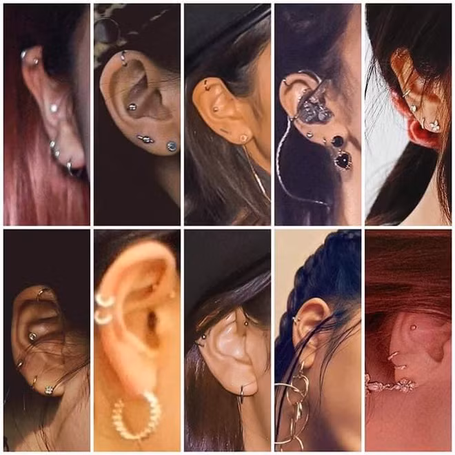 Xỏ khuyên ở sụn tai như Jisoo có nguy hiểm không? ảnh 1