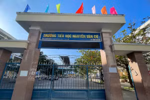 Trường Tiểu học Nguyễn Văn Cừ, nơi xảy ra sai phạm.