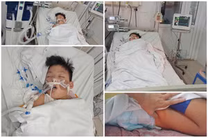 Đã 1 tuần trôi qua, anh Tuấn luôn túc trực, chờ đợi phép màu đến với đứa con ngoan.