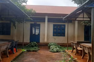 Cơ sở vật chất một số trường trên địa bàn tỉnh Gia Lai hư hỏng, xuống cấp.