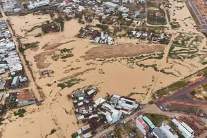 Mưa lớn khiến nhiều khu vực trên địa bàn tỉnh Gia Lai ngập sâu.