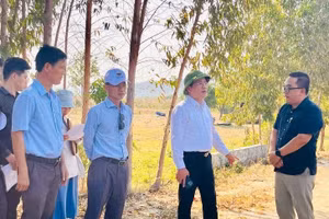Chủ tịch UBND tỉnh Gia Lai kiểm tra các dự án nông nghiệp và sản xuất thức ăn chăn nuôi khu vực phía Tây. Ảnh: Phương Dung.