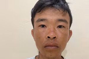 Huỳnh Thanh Phúc tại cơ quan Công an. 