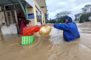 Thầy, cô thành "người vận chuyển" mang nhu yếu phẩm đến hỗ trợ sinh viên bị mắc kẹt ở ký túc xá.