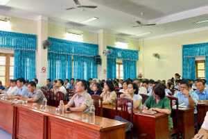 Thầy cô tham gia tập huấn nghiệp vụ kiểm tra trong Kỳ thi tuyển sinh lớp 10 tại Gia Lai.