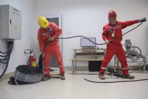 Các thí sinh thực hiện bài thi.