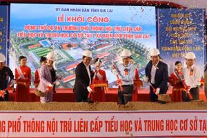 Phó Thủ tướng Hồ Quốc Dũng dự Lễ khởi công trường nội trú liên cấp ở Gia Lai