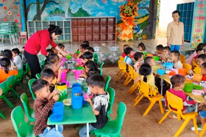 Thời gian qua, các trường ở huyện Đăk Tô (Kon Tum) làm tốt mô hình "Bán trú dân nuôi".