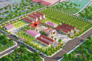 Phối cảnh dự án Trường phổ thông nội trú liên cấp tiểu học và THCS tại 7 xã biên giới tỉnh Gia Lai.