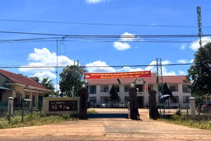 Trụ sở UBND xã Ia Pnôn, nơi xảy ra vụ việc.