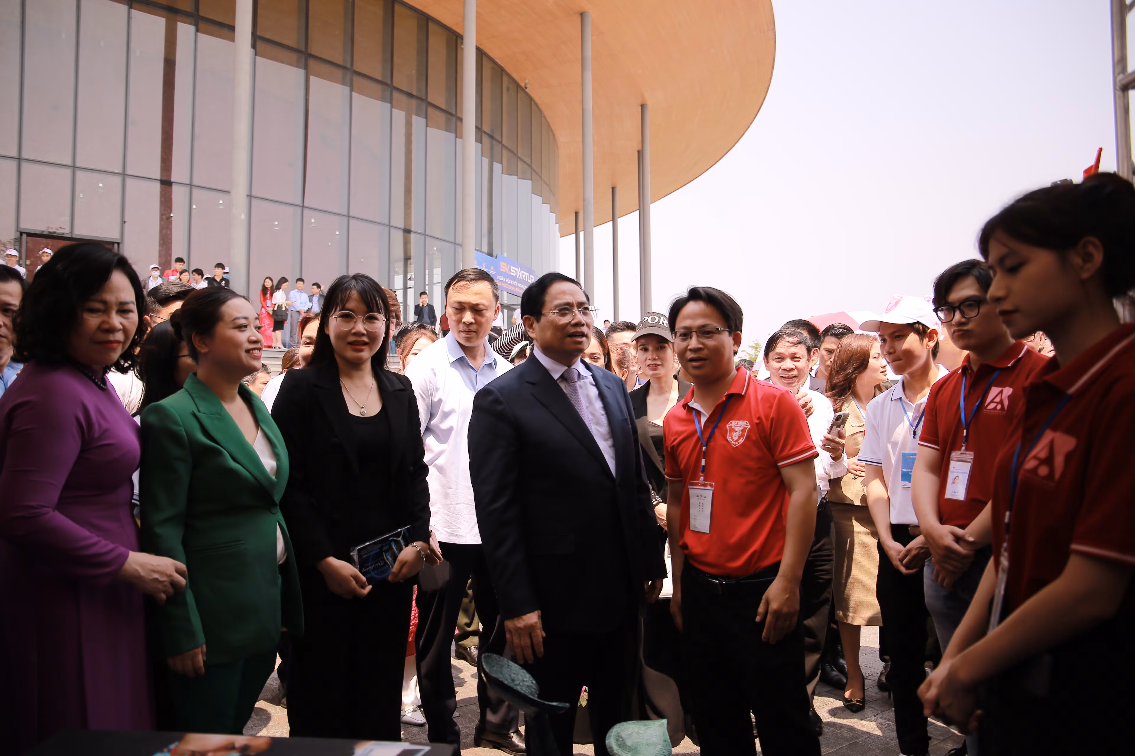 Nhiều sản phẩm dự thi được Thủ tướng đánh giá cao về mặt ý tưởng và chất lượng. (Ảnh: Hoàng Hải).