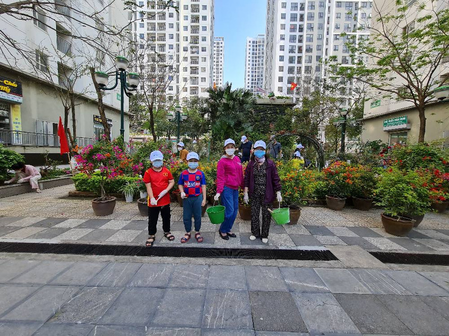 Cư dân khu nhà ở xã hội Ecohome2 (Hà Nội).