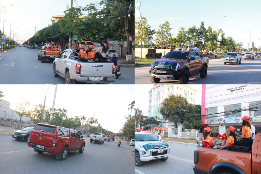 Diễu hành, cổ động nhằm lan tỏa giải đấu.