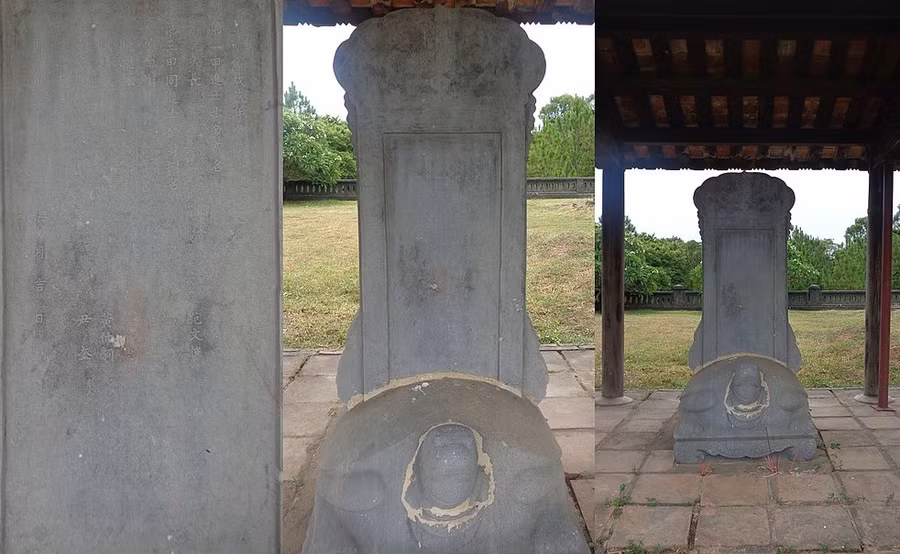 Bia Tiến sĩ năm Mậu Tuất (1838) đặt tại Văn Miếu Huế, bia thứ 6 nhà bia hữu vu ghi danh Tiến sĩ Doãn Khuê.