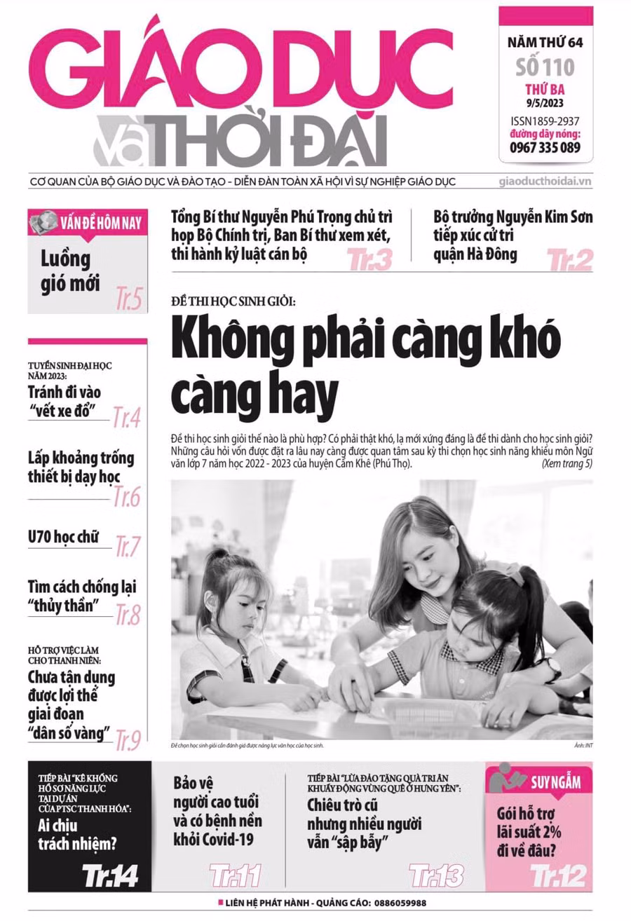 Tin tức báo in 9/5: Đề thi học sinh giỏi thế nào là phù hợp? 