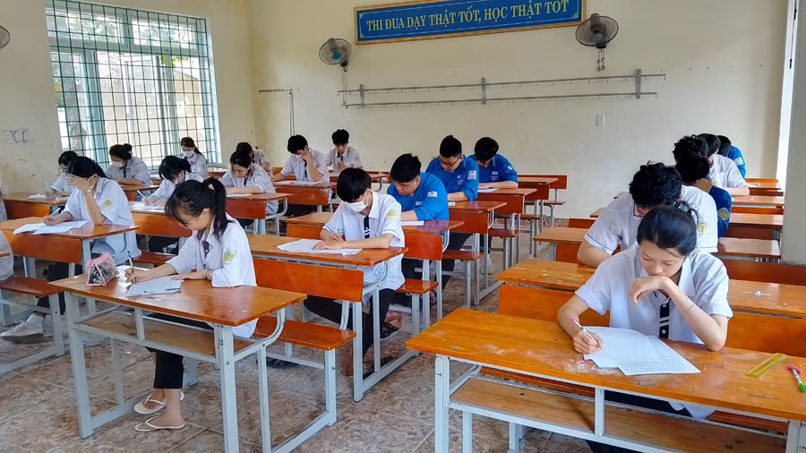 Sở GD&amp;ĐT Quảng Bình tổ chức cho học sinh thi thử vào đầu tháng 5/2023. (Ảnh: CTV).