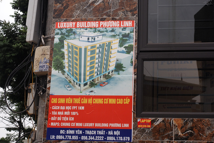 Chung cư mini Luxury building Phương Linh và biển quảng cáo cho thuê phòng. Chung cư mini Luxury building Phương Linh và biển quảng cáo cho thuê phòng.