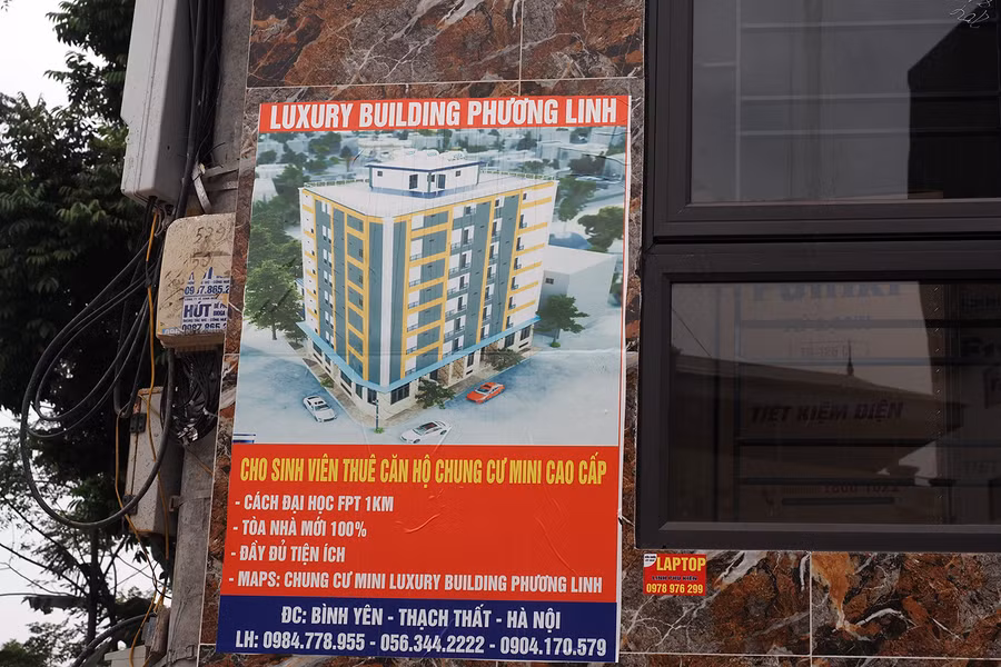 Chung cư mini Luxury building Phương Linh và biển quảng cáo cho thuê phòng. Chung cư mini Luxury building Phương Linh và biển quảng cáo cho thuê phòng.
