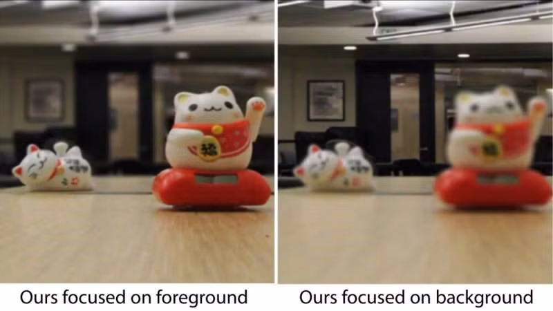 Hình ảnh tập trung vào cảnh trước và sau.