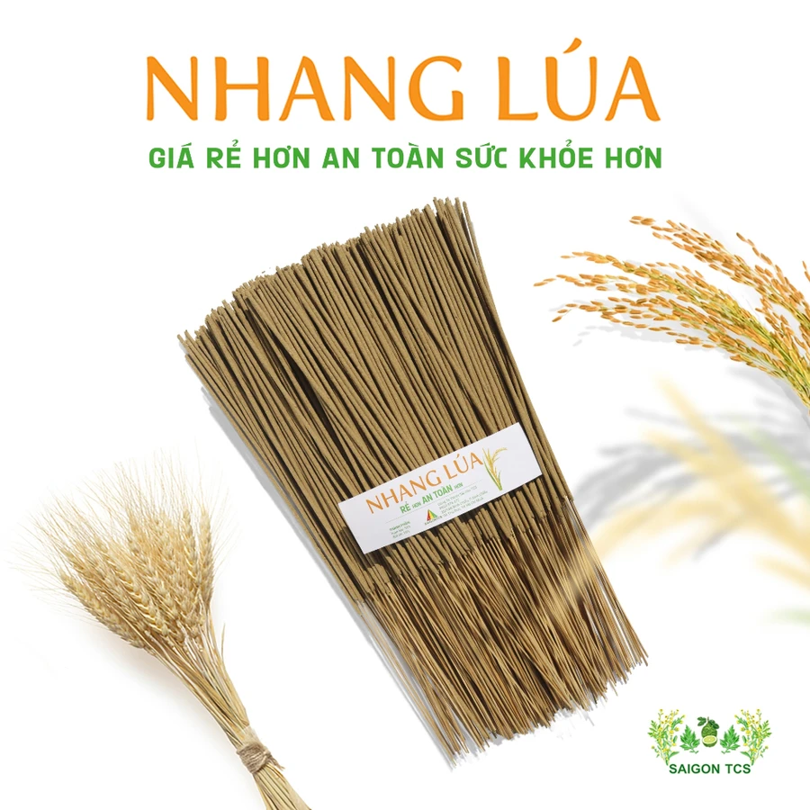 Nhang từ rơm lúa là sản phẩm được nhà sáng chế Hà Văn Lộc nghiên cứu thành công.