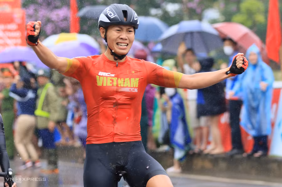 Cua rơ Nguyễn Thị Thật đã giành vé tham dự Thế vận hội 2024. Ảnh: ITN.