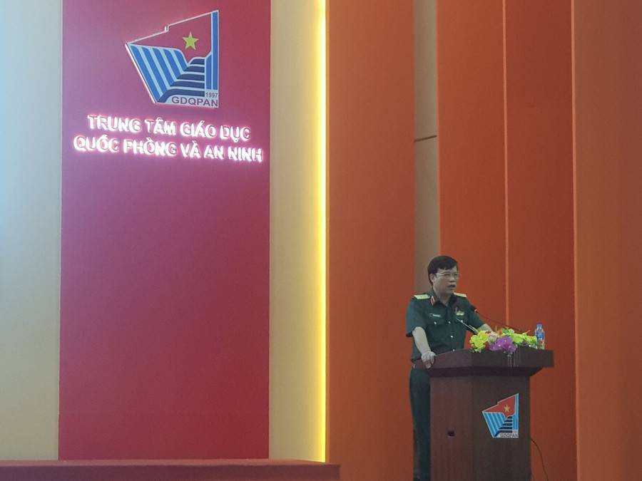 Thiếu tướng, TS. Trần Ngọc Thanh phát biểu tại lễ khai mạc hôm 12/7. Thiếu tướng, TS. Trần Ngọc Thanh phát biểu tại lễ khai mạc hôm 12/7.