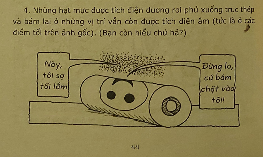 Minh họa sinh động cho câu chuyện về hạt mực điện. Ảnh: Tấn Quyết.